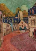 Emile Bernard La rue Rose a Pont Aven oil